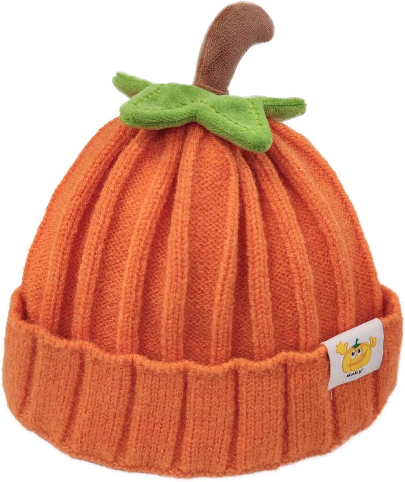 Molodo Winter Thick Knitted Beanie Hat for Infant Kids Toddler Boys Girls Soft Warm Cute Christmas Pumpkin Cap - Image 1